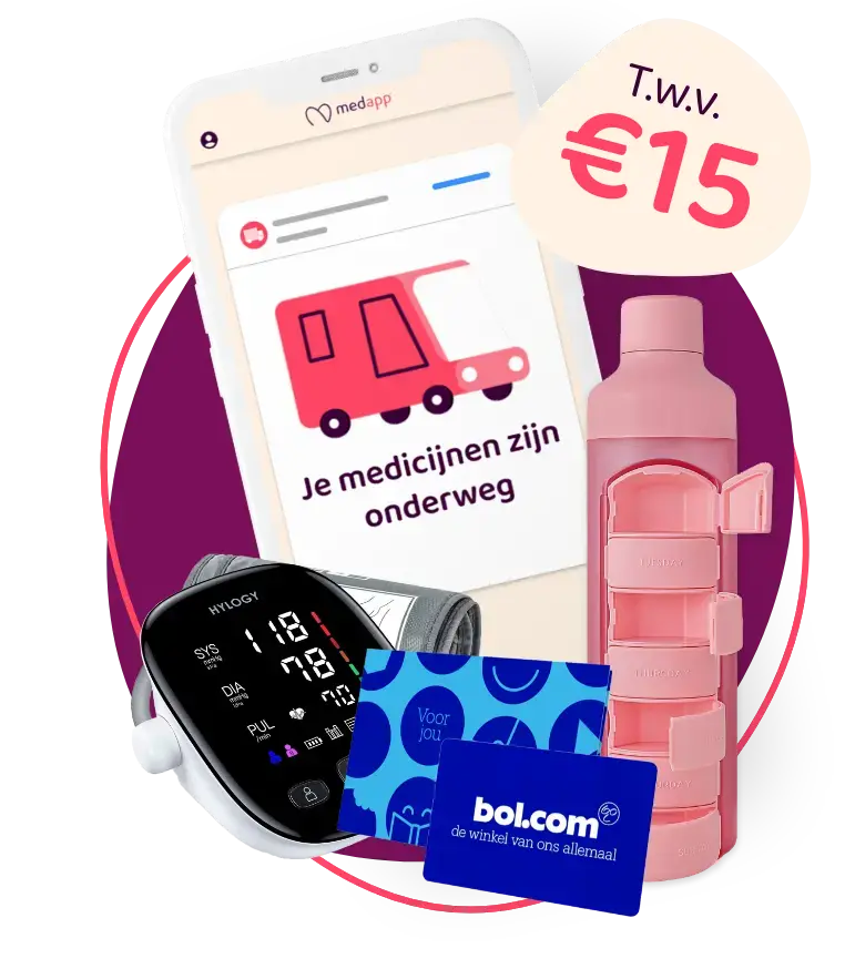 Mogelijke keuzeopties welkomstcadeau bij MedApp