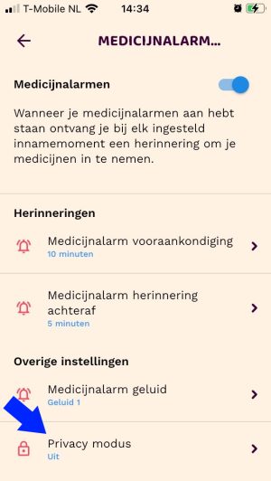 Privacy-modus Privacy-modus